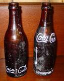 Covington,TN & Memphis,TN Amber Coca Cola Bottles