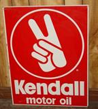 Metal Double Sided Kendall Motor Oil Sign