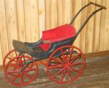 1880's Baby Buggy w/Wood Spoke Wheels