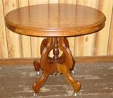 Large Walnut Victorian Parlor Table