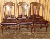 Set of 6 Mahogany Dining Chairs w/Paw Feet