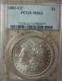 PCGS Graded 1882 Carson City Silver Dollar