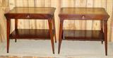Mahogany Lamp Tables Signed Stickley - Grand Rapids