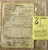 1939 German Nazi Document