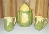 Shawnee Corn Cookie Jar & Creamers