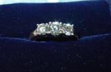 14K Gold, 3 Diamonds Ring (Approx. 1.5 CT TW)