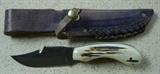 Handmade Skinner Knife w/Elk Handle