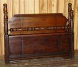 Oak Cannonball Style Bed