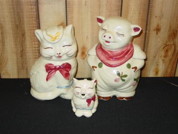 Shawnee Cookie Jars & Creamer