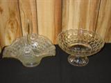 Glass Basket & Fruit Bowl