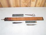 Straight Razors - Razor Strap - Keen Kutter Scissors - Sharpening Stone