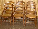 Set of 6 Walnut Chairs