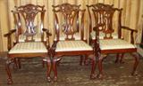 Set of 6 Chippendale Style Dining Chairs