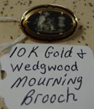 10K Mourning Brooch