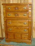 Oak Chest To 5 Piece Bedroom Set