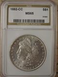 Graded 1882 Carson City Silver Dollar