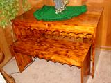 Pine Desk w/Bench