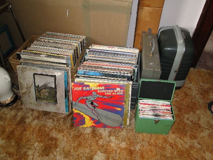 Rock and Roll LPs and 45 records