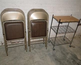 Folding Chairs, Kitchen Cart
