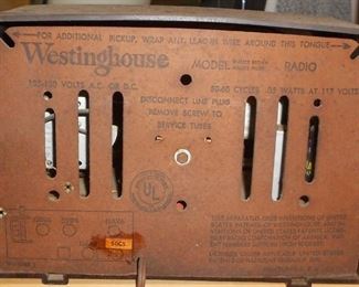 Westinghouse Bakelite Radio Back