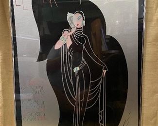 Erte Crystal Mask 1978 Grosvenor Mirage Editions Art Deco Poster