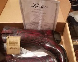 Brand new in box Lucchese goat skin womens 8.5 cowboy boots 