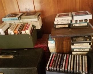 Albums, 78s, 45s, cassettes and 8 tracks