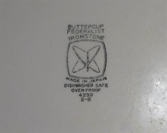 Federalist Buttercup ironstone set