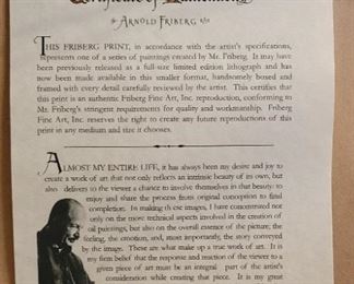 Arnold Friberg "The Prayer at Valley Forge" signed and numbered print