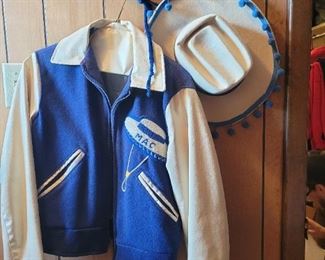 Macarthur letterman jacket and cheerleader hat