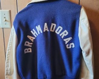 Macarthur letterman jacket and cheerleader hat