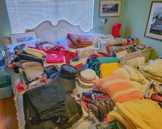 Linens and a headboard