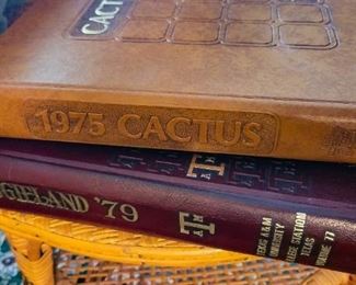 The 1975 University of Texas and 1979 Texas A&M yearbooks