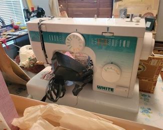 White sewing machine