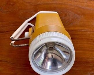 Vintage Plastic Flashlight with Stand