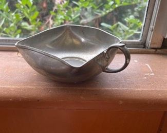 Small Pewter Gravy Sauce Boat