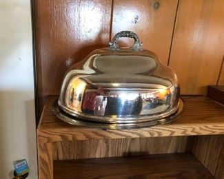 Silverplate Lidded Roast Serving Plate Platter