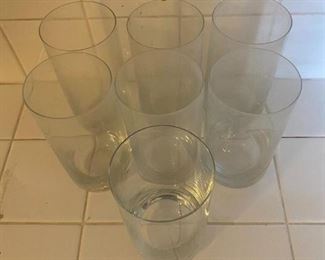 Set of Clear Heavy Bottom Drink Glasses