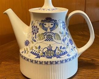Turi Design LOTTE Hand Painted Silk Screen Tea Pot Norway