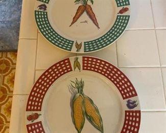 Vegetable Theme Dinner Plates