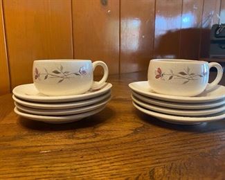 Vintage Franciscan Ware Tea Cups and Saucers Atomic Flower