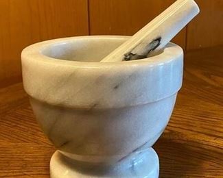 Marble Stone Mortar and Pestle