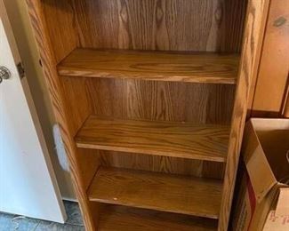 Oak Adjustable Shelf Book Case