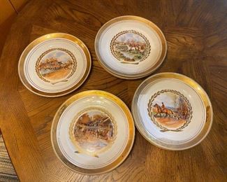 Royal Copenhagen Denmark Fox Hunt Dinner Plates