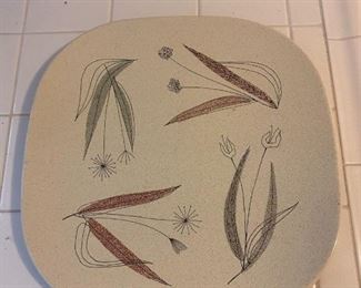 Vintage Franciscan Ware Rounded Square Platter Atomic Flower