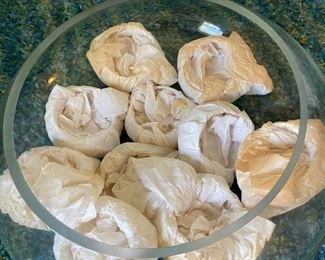 Vintage Bubble Punch Bowl with Glasses