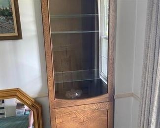 Vintage Mid Century China Display Cabinet Lighted