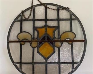 Round Stained Glass Window Hanging Art