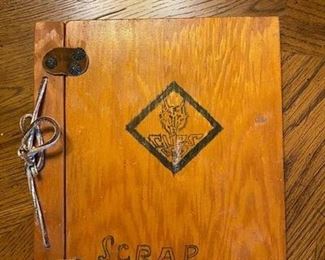 Vintage Wood Cover Boy Scouts Scrapbook