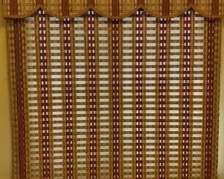 Rare Vintage Woven Wood Roman Fold Window Shades Retro